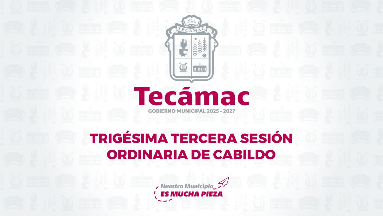 Trigésima Tercera Sesión Ordinaria de Cabildo