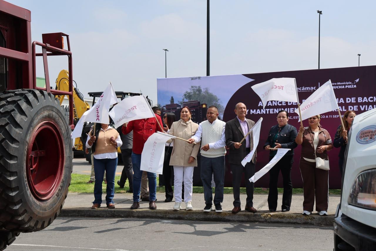 ALCALDESA ROSI WONG LIDERA EL PROGRAMA DE BACHEO Y REPAVIMENTACIÓN MÁS GRANDE EN LA HISTORIA DE TECÁMAC