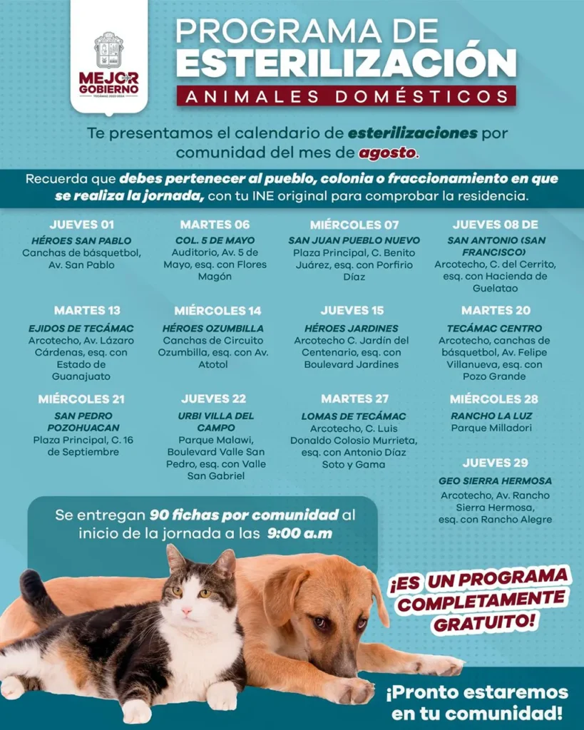 Calendario de Esterilización