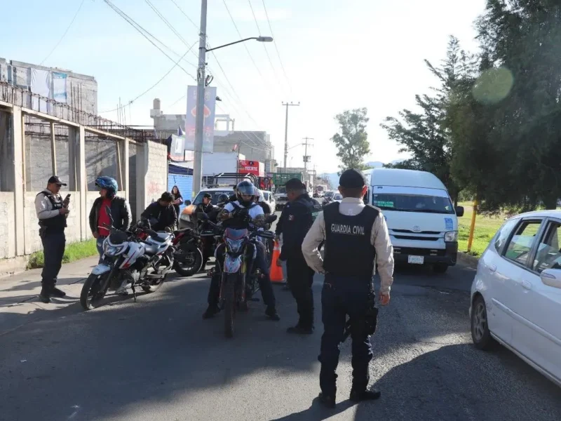 Refuerza Guardia Civil de Tecámac Campaña para Prevenir Accidentes en Motos