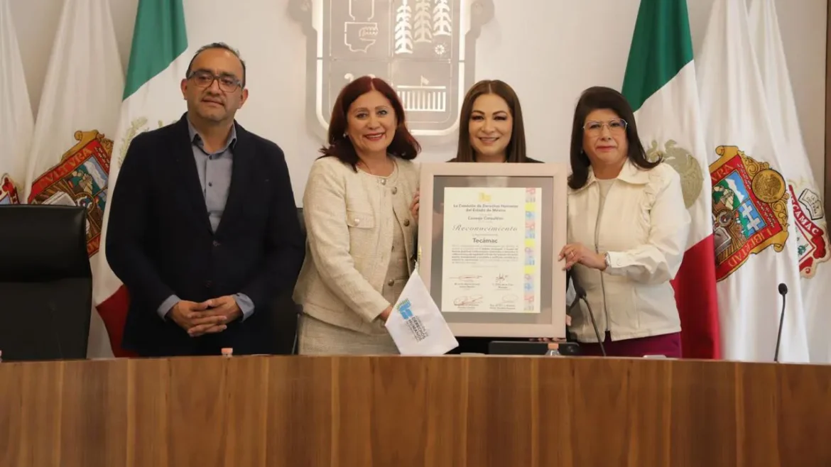 Tecámac, Líder Estatal en Justicia Cívica; Entrega Codhem Reconocimiento